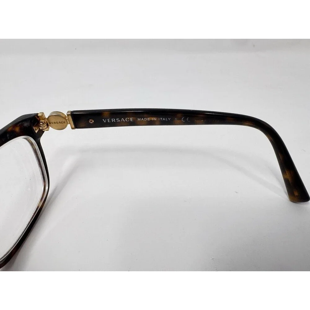 Versace 3272 108 Eyeglass Frames Only 52-16-140 Tortoise Made In Italy Authentic